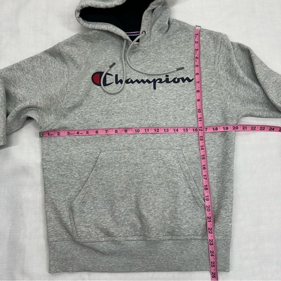Champion Size Small Gray Chenille Hoodie Sweatshirt - Picture 14 of 15